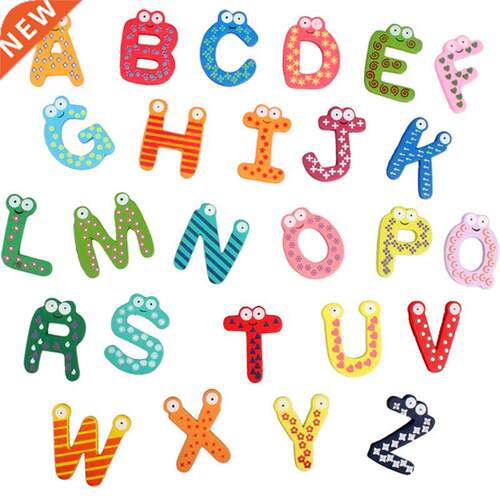 Hot 26 Pcs/lot Cute Teaching Alphabets Magnetic Letters Fri