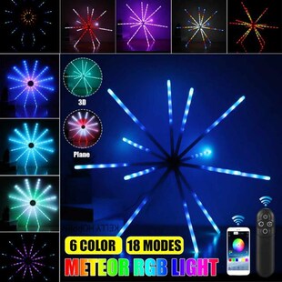 Meteor RGB Fairy Firework Light Outdoor Hanging Starburst St