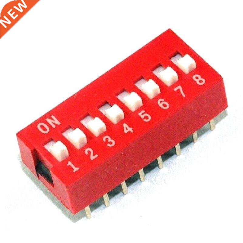 10PCS 8P 8 Position DIP Switch Side Style 2.54mm Pitch Throu