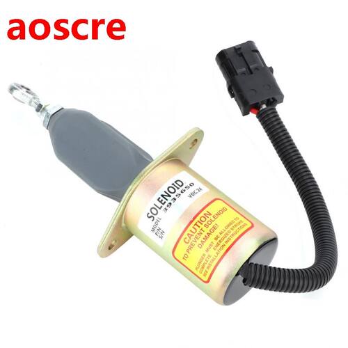 24V Engine Shut off Stop Solenoid Valve Replacement Kit Fit
