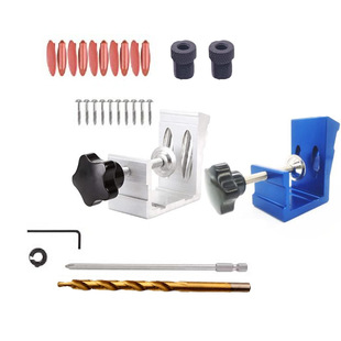 1set Woodworking Oblique Pocket Hole Locator Jig Kit 15 Degr