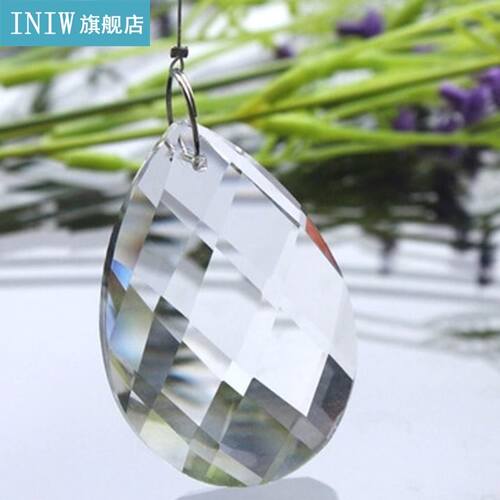 1pc Grid Cle Chandelier Glass Lamp Prisms Pts Hanging Dr