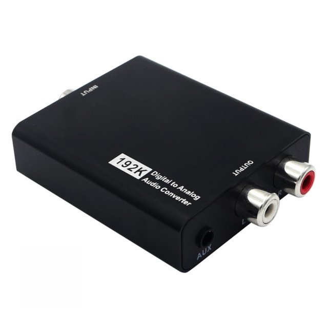 Digital to Analog Audio Converter Plastic .5mm Jack DAC Con