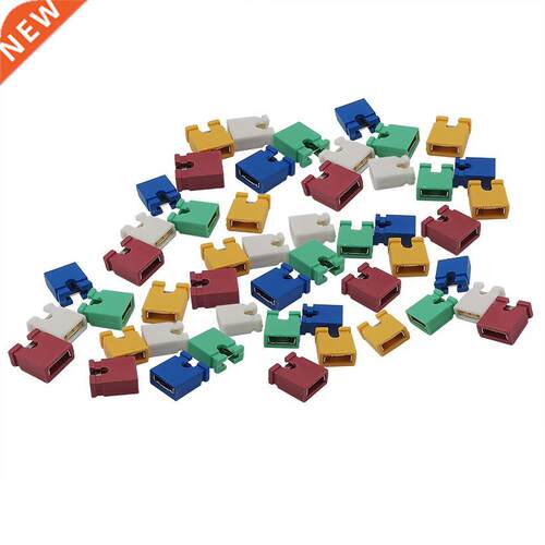 60Pcs Colorful 2.54mm Pin Header Standard Computer Jumper Bl