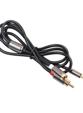 Black Silver Alloy Oxygen-Free Copper 3.5mm 2rca Lotus Cable