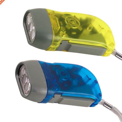 3 LED Dynamo Wind Up Flashlight Hand-pressing Crank NR No Ba
