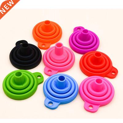 2PCS Silicone Folding Telescopic Long Neck Funnel Creative H