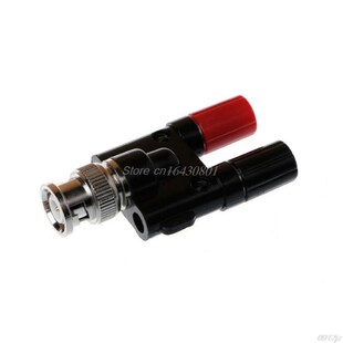 1pc BNC Male to 4MM Twin Dua Binding Posts Banana Plug Jack