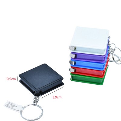 Mini Tape Measure With Key Chain Plastic Portable Retractabl