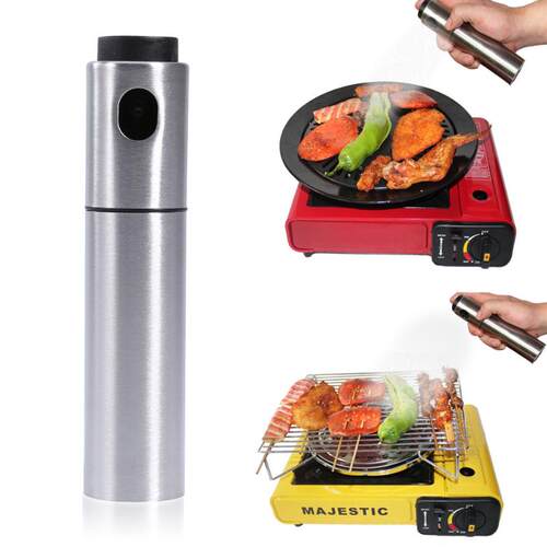 Sliver Oil Spray Bottle Vinegar Olive Container Oil Sprayer