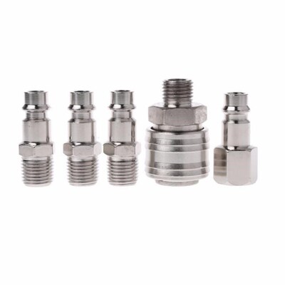 6 Pcs EURO Air Line Hose Compressor Fitting Connector Quick