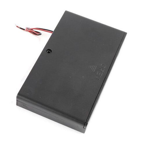 2 Pcs 8 x AA 12V Holder Case Box Wired ON/OFF Switch w Cover