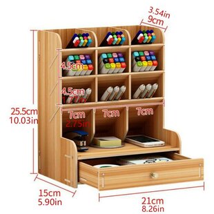 2021 HOT Office Desk Wooden Organizer Simple Multi-Divided O