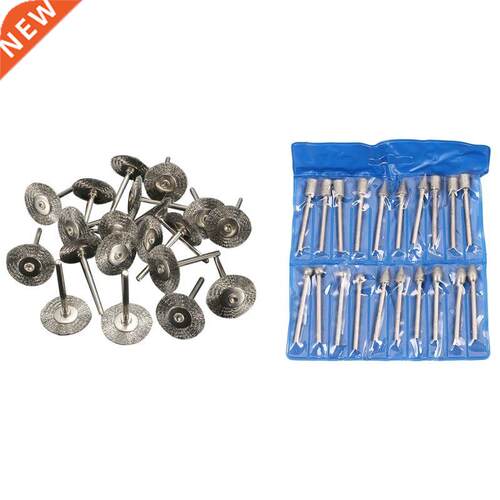 20Pcs 3mm Shank Diamond Grinding Burr Drill Bits Sets Kits w