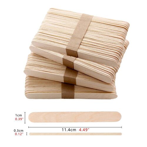 100Pcs/Set Popsicle Sticks Natural Wooden Pop Popsicle Stick