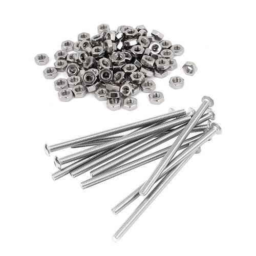 110 Pcs Hex Nuts Screws: 100Pcs Metric M3 Hex Nuts Fastener