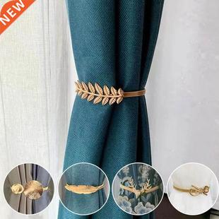 Pearl Elk Leaves Curtain Clip Curtains Holders Tieback Buckl