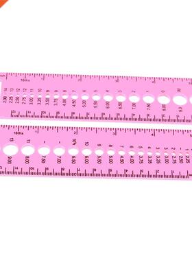 2pcs All In One Measure Ruler For Knitting Needles 2.0-10.0m