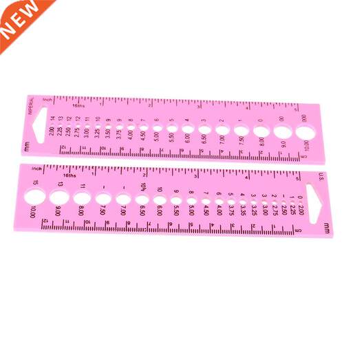 2pcs All In One Measure Ruler For Knitting Needles 2.0-10.0m