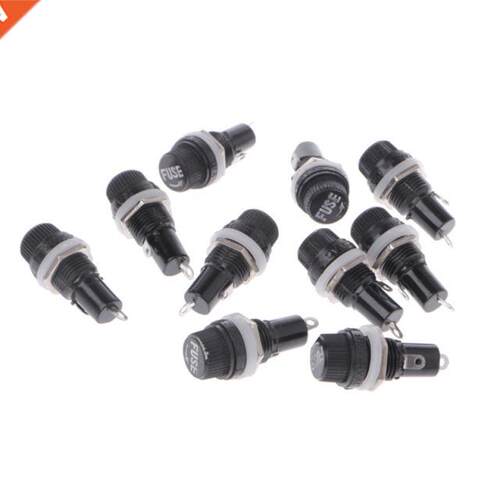 10 Pcs AC 250V 15A Electrical Panel Mounted 5x20mm Fuse Hol