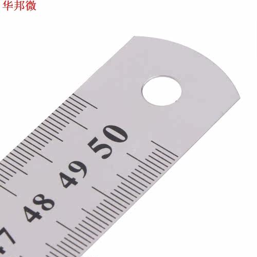 50cm 20'' Double Side Scale Stainless Steel Straight