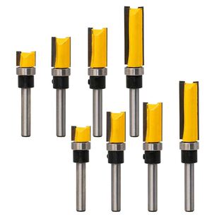 8Pcs Flush Trim Router Bits Top Bearing Router Bit 1/4 Inch