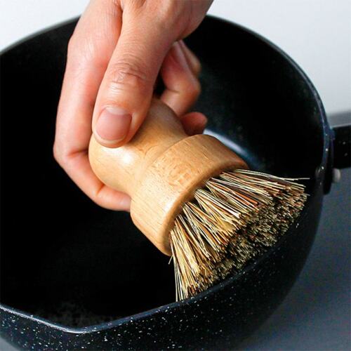 Plant Based Cleaning Brush Set,Bamboo Kitchen Scrub Brush Se