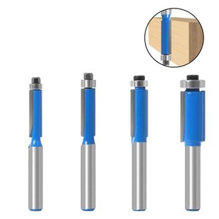 1Pc 8mm Shank Double-edged Trim Router Bit with Bearing for