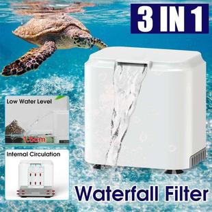 2W Aquarium Quiet Turtle Tank Filter Pump Low Water Level Cl