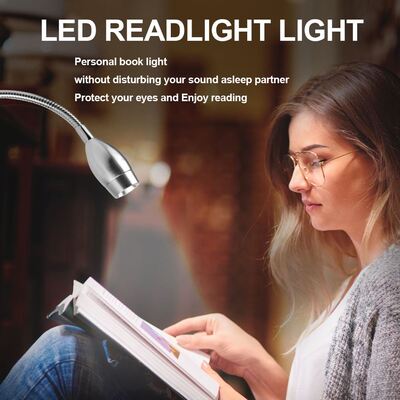 3W Dimmable Wall Reading Lamp, LED Bed Reading Book Light, W