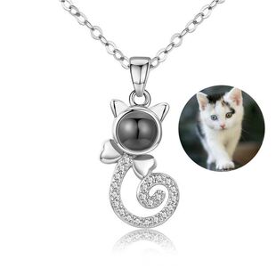 New Arrival Custom Cat Pet Photo Projection Necklace Pendan