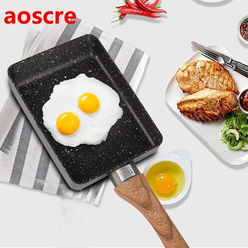 3-Style Frying Pan Tamagoyaki Omelette Black Non-Stick Pan F