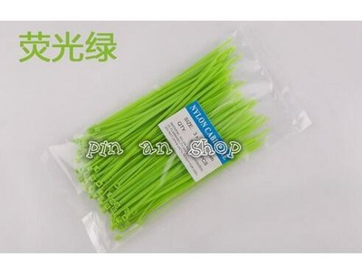 Fluorescent green  Nylon tie belt 3X100 color environmental