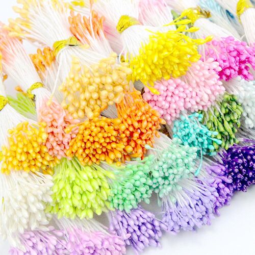 900pcs/lot Random Mixed Double Heads DIY Artificial Mini Pea