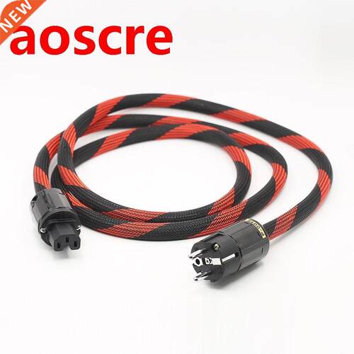 Power Cable Two core silver plated Power Cord with EU Plug A