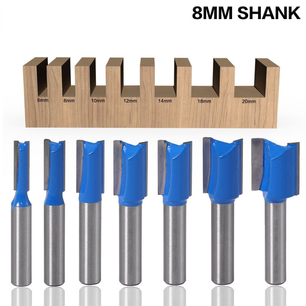 1pc 8mm Shank Straight Woodworking Router Bit Set Carpenter