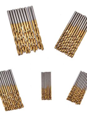 50Pcs/lot 1/1.5/2/2.5/mm Titanium Coated Drill Bits HSS Hi