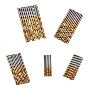 50Pcs/lot 1/1.5/2/2.5/mm Titanium Coated Drill Bits HSS Hi
