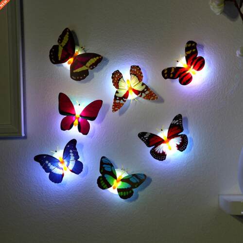 5pcs Butterfly Self-adhesive LED Wall Lamp Creative Home Roo