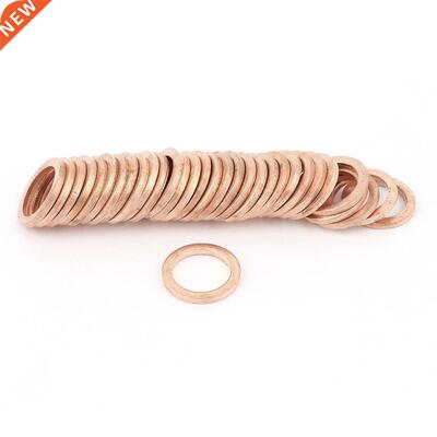 10mmx14mmx1.5mm Copper Crush Washer Flat Seal Ring Gasket 50