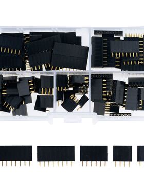 90PCS/Box 2.54mm Pitch Single Row Female 3-10P PCB Socket Bo