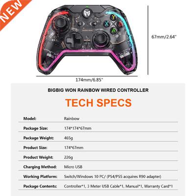 C1 Wired Somatosensory Gamepad Game Controller with 6-axis G