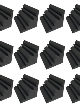 12pcs Corner Acoustic Soundproof Foam High Density Flame Ret