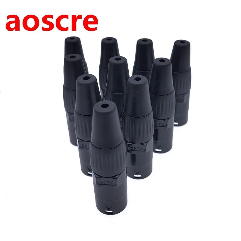 10 piece 8p8c RJ45 net work waterproof connector IP65 D sock