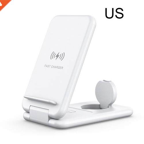Foldable Three In One Wireless Charger 15W Mobile Phone Hold
