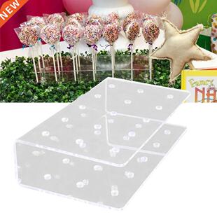 1Pc Acrylic Lollipop Holder Rectangle Shape Double Layer Ac