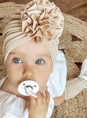 Lovely Flower Baby Hat Soft Baby Girl Hat Turban Spring Infa