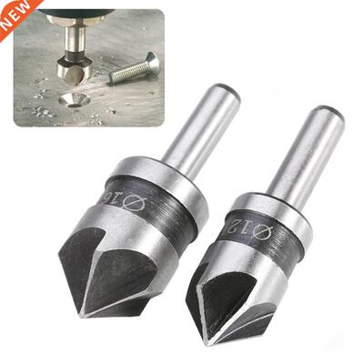 2pcs HSS 5 Flute Countersink Drill Bit 82Degree Point Chamfe