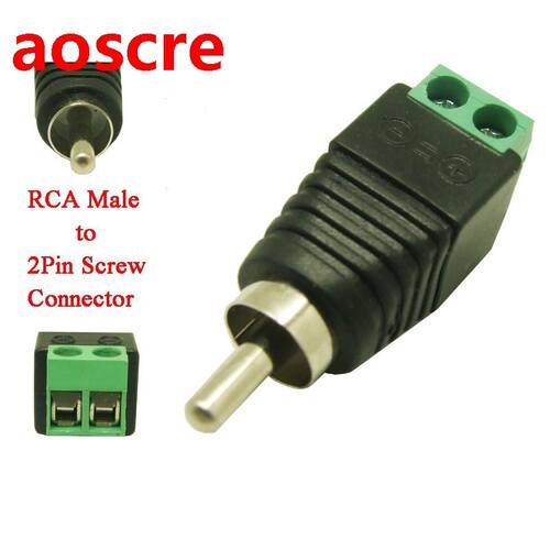 100Pcs RCA Male plug to screw terminal, RCA Male connector R
