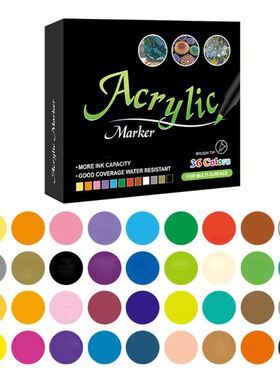 Acrylic Paint Pens Set 36 Colors Paint Mkers Pens for Rock